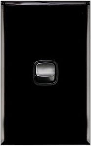 HPM Excel 10A 1 Gang Switch, Black