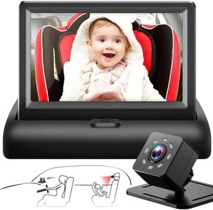 Baby Car Mirror with 4.3'' HD Night Vision Function Display, Safety Car Seat Camera with Wide Crystal Clear View, Easily Observe The Baby’s Move(Not USB)