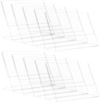 HESIN 10 Pack of Acrylic Sign Holder 5x3.5 Acrylic Store Price Tag Rack with Slant Back for Notice, Info, Menu, Price Sheet, Photo, or Any Literature (10 Pack)