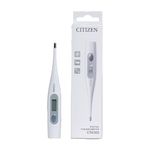 Citizen CTA303 Digital Thermometer, Water Resistant, Antibacterial casing with Fever Alarm. Accurate and Fast Readings for Adults and Children., White