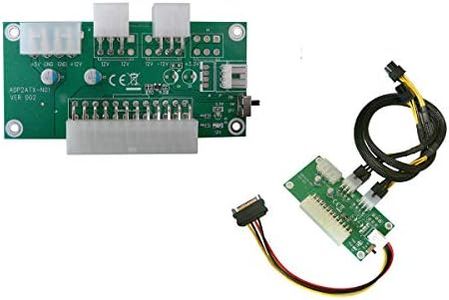 KALEA-INFORMATIQUE © ATX Power Supply for Graphics Card (GPU) ATX24 to Molex and P6, Suitable for Mining Bitcoin Cable Included
