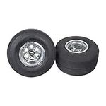 AlveyTech Rear Drift Wheels for The Razor DXT Electric Drift Trike (Set of 2) - Slick 10x4.50-5 Tire, Treadless, Pair of Two Tires, Wheel Assembly Includes 6002-2RS Bearings, Parts for Adult Drift Toy