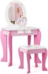 HONEY JOY Kids Vanity Set with Mirr