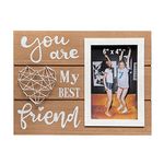 Ylu Yni Best Friend Picture Frame, Wooden Wall Décor, Holds 4 x 6 Inch Photo, Unique Friend Gifts for Women, Birthday, Graduation, Long Distance Friendship, Going Away Gifts for Best Friends, BFF