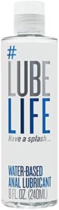 LubeLife Water-Based Lubricant, Personal Backdoor Lube for Men, Women and Couples, Non-Staining (8 Fl Oz (Pack of 1))