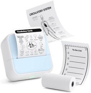 Label Maker, Mini Photo Printer with AI Image Enhancement, Portable Bluetooth Thermal Printer for iPhone & Android, Inkless Pocket Sticker Printer for Study, Journaling, Gift Includes 1 Paper