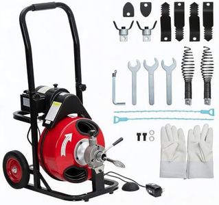100Ft 1/2In Auto Feed Drain Cleaner 370W Sewer Snake