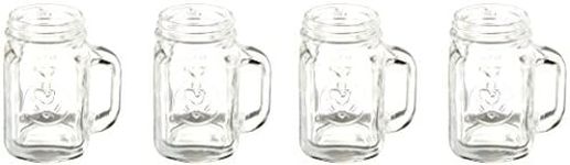 Kikkerland Mason Jar Shot Glasses, Set of 4, 1Fl oz