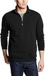 Charles River Apparel Men's Big Crosswind Quarter Zip Sweatshirt, Black, Large