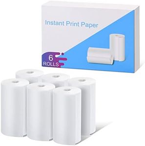 CAMCLID Refill Print Paper for Kids Instant Camera Instant, Inkless Design Special For Kids, 6 Rolls Thermal Paper & Camera Paper Refill Compatible with Most Kids Instant Camera, Safe and Durable