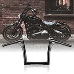 TIGERSGATE 1-1/4" Fat Rise Ape Hangers Handlebar 10-Inch Z bar for Harley Sportster Dyna Softail 1995-2021 Road King