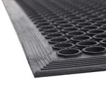 BiGDUG Non-Slip Anti-Fatigue Mat - 1200w x 800d mm - Black - Reduce Pain & Fatigue - Factory Workshop Packing Area Garage