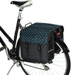 BikyBag Classic - Bicycle Double Panniers Bag Fashion Cycle Bike Women's - Men's (Blue Polka Dots)