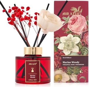 Airkeep Diffuseur de Parfum 150ml, Marine Woody Reed Diffuser Set, Rose Parfum d Ambiance Maison, Decoration pour Chambre, Salon, Salle de Bain, Bureau