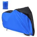 Roctee 190T Bicycle Cover Waterproof Dust Resistant Anti-UV Mountain Road Bike Cover Cycle Cover with Storage Bag, 78.7''(L) 27.6''(W) 43.3''(H) for XL Size, Portable & Durable(Black & Blue)