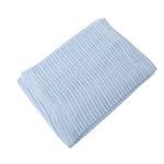 Snuggle Baby Cellular 100% Cotton Large Cot Blanket (6 Colours) (100cm x 150cm) (Blue)