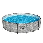 Bestway Steel Pro Max Above Ground Pool - Round Swimming Pool Set - Grey 18 ft