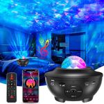 REXERA Galaxy Star Projector Night Lamp for Bedroom | Astronaut Space Projector Night Light for Kids | with Bluetooth Music Speaker & Remote (Black)