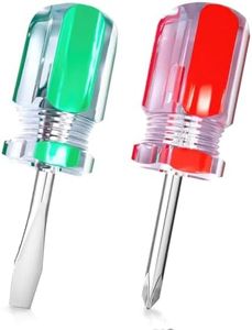 Small Flathead Screwdriver Slotted Phillips Screwdriver - Stubby Screwdriver Set Magnetic Tip Flat Phillips Short Screwdriver for Small Screws - Small Screwdriver Set Small Size Short Screw Driver Set