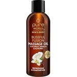 Pure World Blissful Fusion Massage, Coconut & Vanilla Massage Oil 100ml – Relaxing Aromatherapy Spa Body Oil – Nourishing, Smoothing & Natural Moisturiser for Dry Skin – Made in UK