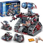 Sillbird Robot Building Kit with Remote Control Gifts for Kids Boys Ages 8-12, STEM Coding Robotic Technic Tracked Racer Car Toys for Birthday - Build 4in1 Model with 631 Pieces