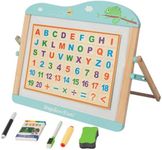 Wooden Tabletop Easel for Kid, Smooth Double Sided Drawing Board, No Assembly Needed，Ideal Gift for Ages 3+