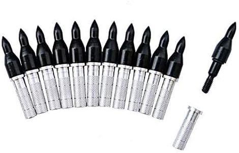 TIGER ARCHERY Aluminum Inserts .244/6.20mm& Bullet Field Points 5/16 Archery Practice Tips for Carbon Arrow Shaft… (Inserts&Points 12pcs)