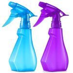 DilaBee Spray Bottles [ 8 Oz ] Water Spray Bottle for Hair, Plants, Cleaning Solutions, Cooking, BBQ, Squirt Bottle for Cats, Empty Spray Bottles - BPA-Free - Multicolor (2-Pack, Blue and Purple)