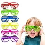 Prextex 50 Pairs Shutter Glasses Neon Shades, Stylish Shutter Sunglasses for Kids & Adults, Perfect Celebrations Accessory