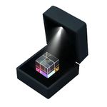 Optical Glass Prism Cube, CMY Cube Best Glass Prism Stained Glass for Teaching Light Spectrum Physics Photo Photography Prism Optical Dispersion Glass Lens