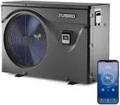 TURBRO Inverter Swimming Pool Heat Pump - 75,000 BTU - for Above and In Ground Pools and Spas - High Efficiency, All Electric Heater - No Natural Gas or Propane Needed, Beluga B75V