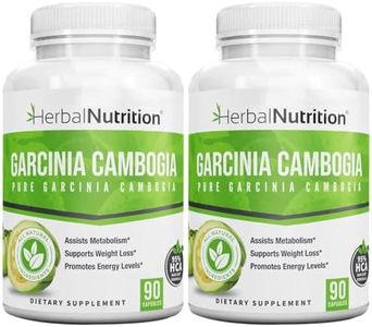 Garcinia Cambogia for Weight Loss and Kidney Stone Management, 2, 90 Count Bottles 180 Capsules 60% and 95% HCA Blend Dosing 700mg - 2400mg