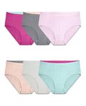 Fruit of the Loom Women's Breathable Underwear, Moisture Wicking Keeps You Cool & Comfortable, Available in Plus Size, Micro Mesh - Low Rise Brief - 6 Pack - Colors May Vary, 10