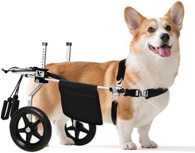Virbraroo Corgi&Dachshund Dog Wheelchiar - Dog Wheelchair for Back Legs – Lightweight Adjustable Mobility Aid for Medium Dogs - Ideal for IVDD, Arthritis & Injury Recovery