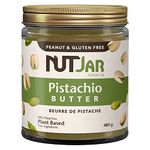 NutJar Premium Pistachio Butter 480 g, No Added Sugars, Colours or Preservatives, Vegan, Gluten Free, Keto Friendly, Made in Canada