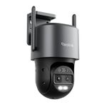 Reolink 4K Security Camera Outdoor WiFi 6, Dual Lens 6X Hybrid Zoom, Plug-in 360 PTZ Camera Auto Tracking, Smart AI Detection, 8MP Color Night Vision, TrackMix WiFi Grey