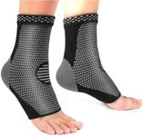 Plantar Fasciitis Socks,2 Pack Ankle Brace Socks Compression Sleeve | Injury Recovery, Joint Pain | Ankle Support |Achilles Tendon Support, H HOME-MART Plantar Fasciitis Foot Socks with Arch Support (Black, M)