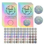 INKNOTE 120pcs Scratch Cards for Small Business, Thank You Scratch Cards, Gift Certificates Scratch Cards and Laser Stickers for Small Business Purchase Supporting DIY Coupon Card Salon Spa Restaurant