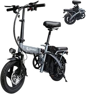 EBKAROCY Ebikes for Adults, 400W Motor 20MPH Max Speed, 14” Tire, 48V 15AH Removable Battery for Electric Bike, Multi-Shock Absorption, City Commuter, Foldable Adult Electric Bicycles for Women, Men