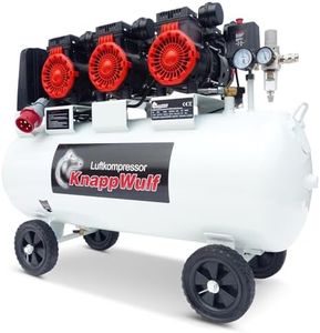 KnappWulf Compresseur d'air silencieux KW4200 avec chaudière de 100 l, 3 moteurs de 1100 W, 10 bar, 660 l/min, 400 V