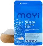 MAYİ Ancient Natural Spring Coarse Salt 1.1 lb - Hand-Harvested, Kosher, Microplastic-Free, Mineral-Rich, Diamond Crystal, Unrefined Salt for Electrolyte Drinks, Cooking, Canning, Low Sodium