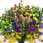 12 Bundles Artificial Fake Flowers 