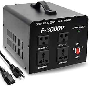 Yinleader 3000W (110V to 220V, 220V to 110V) Voltage Converter Transformer 3000 Watt Step Up/Down Converter 110/120 V-220/240 Volt w/US Power Cord