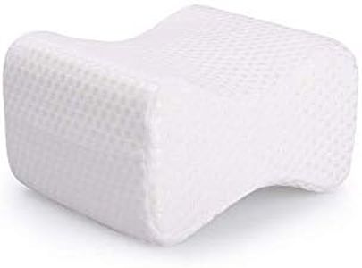 Ostad Memory Foam Knee Pillow | Orthopedic Sleep Aid with Washable Cover for Back Support, Post Pregnancy, Side Sleep, Back Pain | Sciatica Pain Relief Pillow | Small - Medium