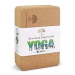 Cork Yoga Block – Sustainable Cork with Non-Slip Surface, Sustainable Exercise Accessory for Yoga, Pilates and General Fitness