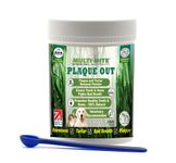 PLAQUE OUT 200g Pot - Tartar Plaque Off Remover for Dog & Cats - 100% Natural & Organic - Bad Breath Teeth Gum Care for Pets. Larger Pot 200g not 180g!