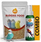 BOLTZ Bird Food for Budgies - Mix Seeds 1.2 KG (Budgies Food + Bird Litter Spray)