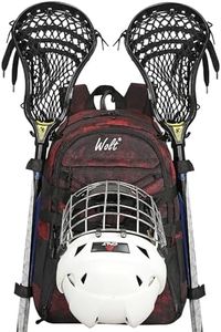 WOLT Lacrosse Bag-Lacrosse Backpack with Two Sticks Holder-Large Field Hockey Bag Holds All Sport Gears