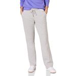 Amazon Essentials Women's Fleece Straight-Leg Jogging Bottoms (Available in Plus Size), Light Grey Heather, XL