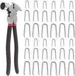 Glarks 151Pcs 3 Sizes Fence Staples